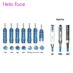 10 pcs Dr. pen Cartridges Work for M8S / A9 / A8S / A11Needle Tips Micro Disposable Bayonet Cartridge 3D Nano 12 Pin 18 Pin