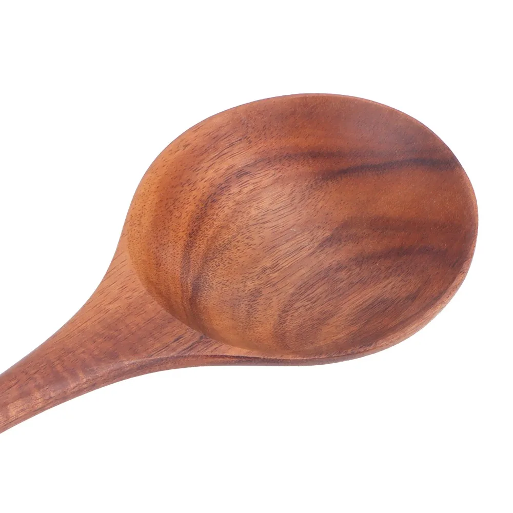 Easy Clean Non stick Soup Spoon Wooden Heat Resistant Seasoning Spoon Scratch Resistant Random color Stirring Spoon Rice Serving