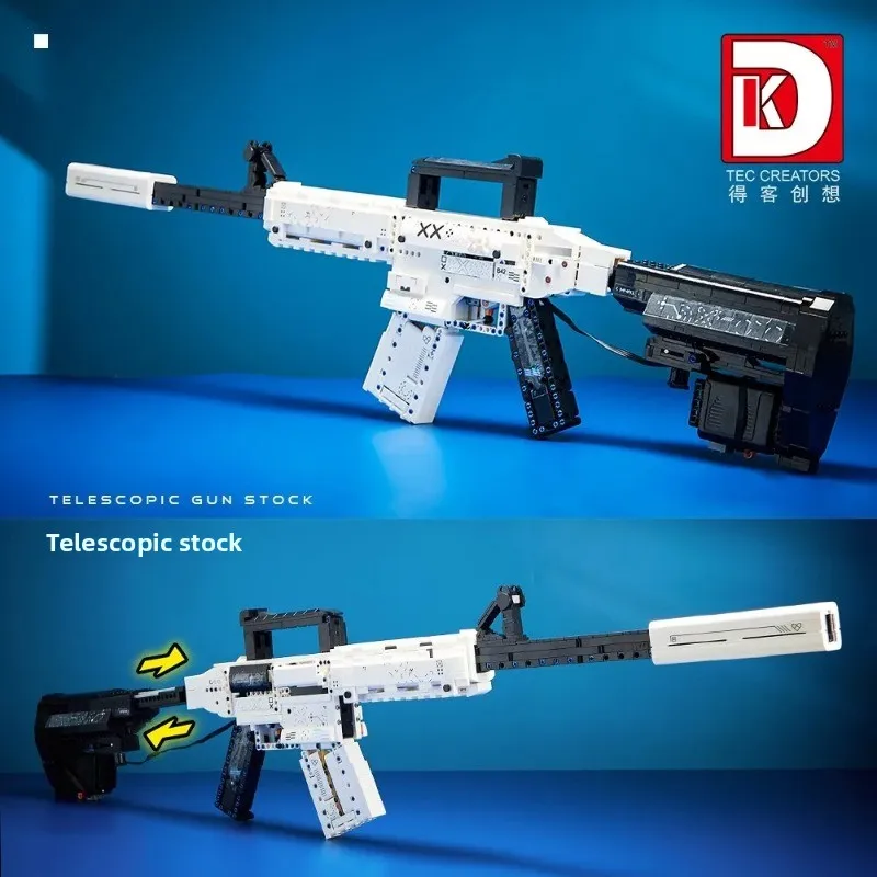 M4A1 Electric Simulation Puzzle Assembly Model Tactical Equipment Toy Creative Assembly Desktop Toy Building Block Decoration