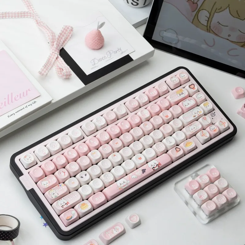 PBT keycaps with high aesthetic value, five sided heat sublimation MOA compatible with mechanical keyboards