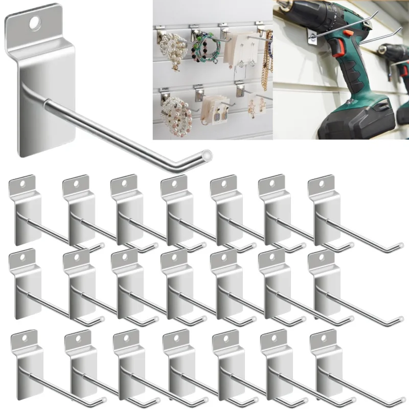 Supermarket Shelf Channel Hook Display Accessories Single Wire Hook Slot Panel Hooks Metal Display Hooks for Merchandising