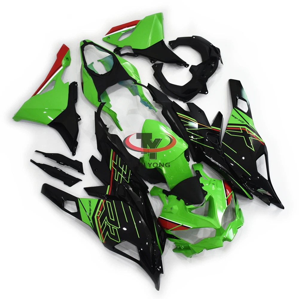 Green red black floral lines Motorcycle For Kawasaki ZX4R 2019-2024 ZX 4R ZX4RR ZX25R ZX 25R Full Fairing Kit Bodywork Cowling