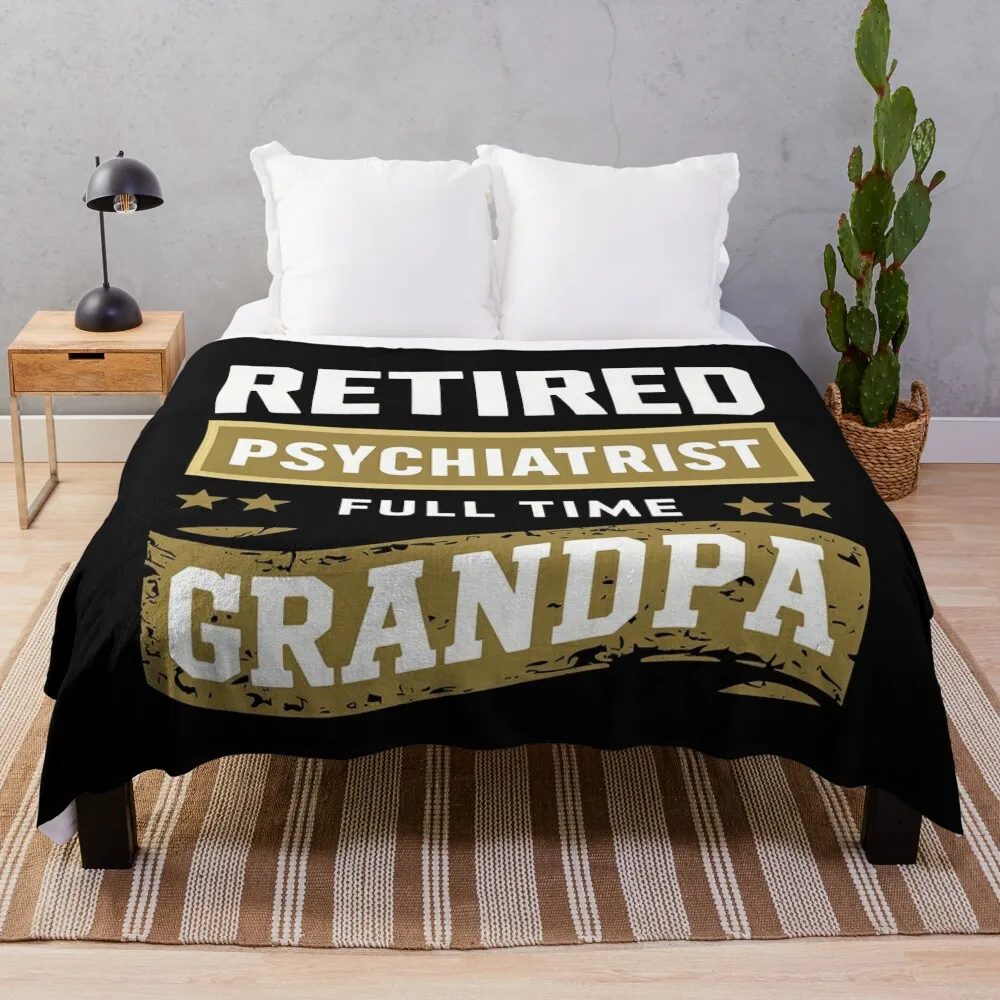 Retired Psychiatrist Grandpa Throw Blanket Warm For Baby Soft Plaid Blankets