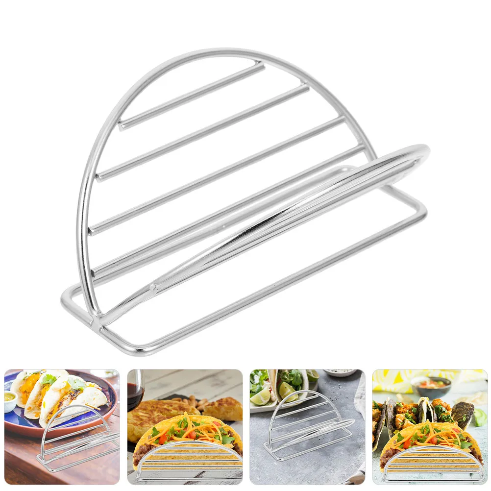 2Pcs Stainless Steel Taco Rack Holder Stand for Tacos Tortillas Baking Frying Eggs Sushi Rolls Dessert Serving Multi Use