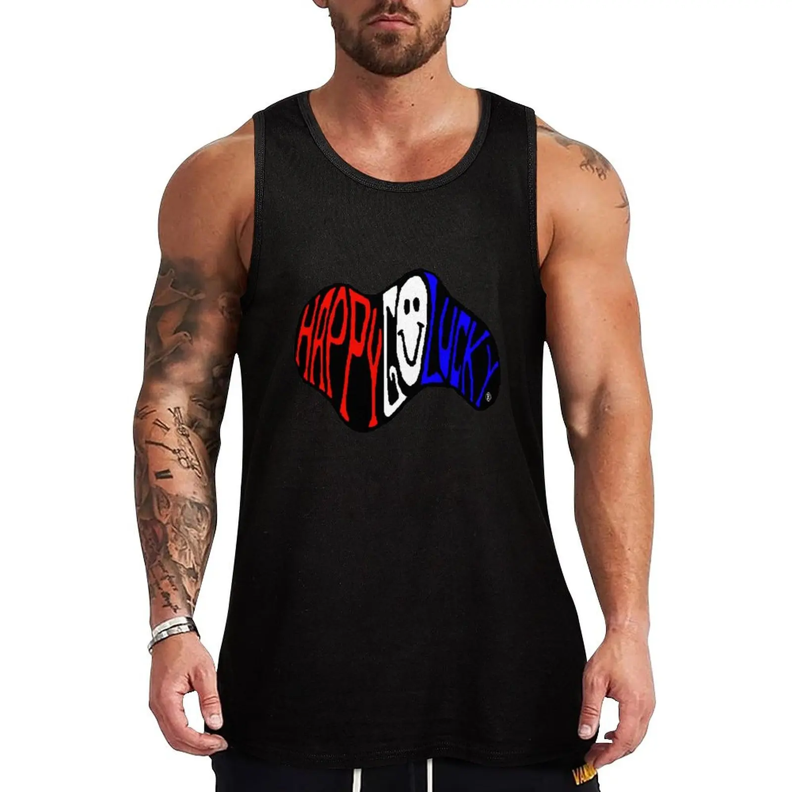 

Happy Go Lucky Tank Top Man clothes for gym summer clothes man 2025 men clothing
