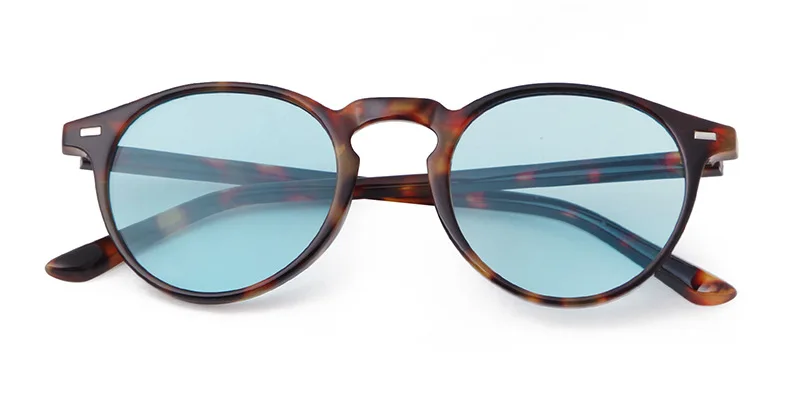 Vintage Mode Runde Sonnenbrille für Damen und Herren 2024 Markendesign Retro Nieten Gelbe Blaue Gläser Eckige Sonnenbrillen Unisex – Detail 24
