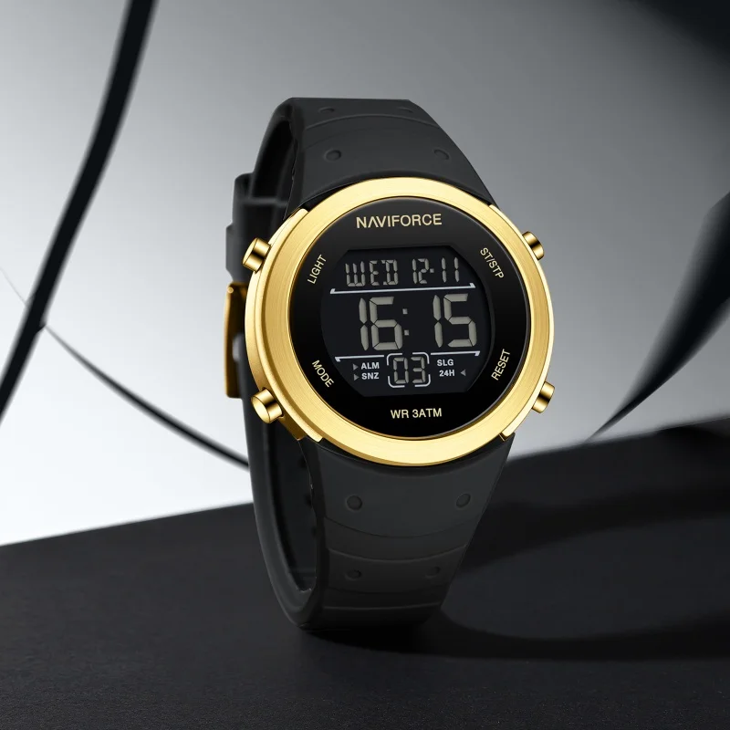 

NAVIFORCE 9246, мужские цифровые часы, водостойкий календарь, светящийся силиконовый ремешок, модные повседневные мужские часы, простые спортивные часы на открытом воздухе