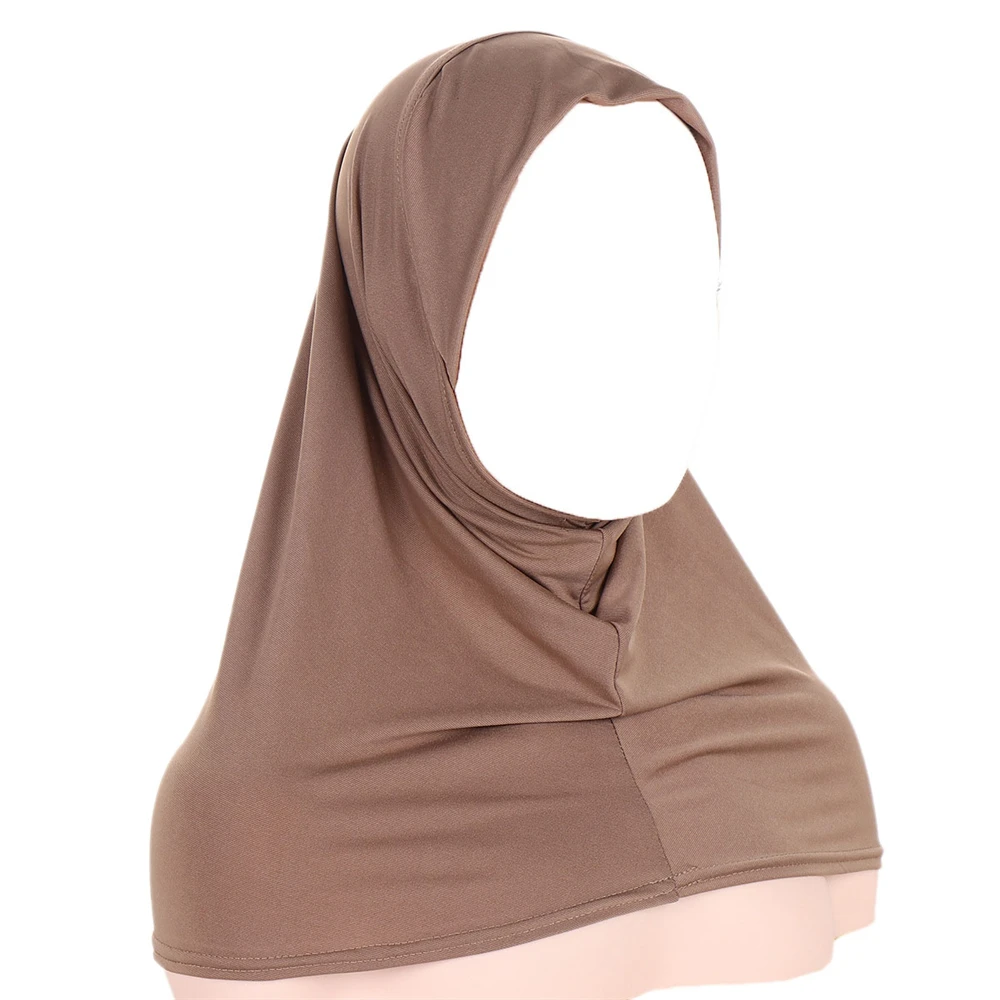 New Jersey Muslim Hijab Underscarf Inner Cap Solid Women Wrap Neck Cover Headscarf Turban Headband Sport Hijab Islamic Headwear