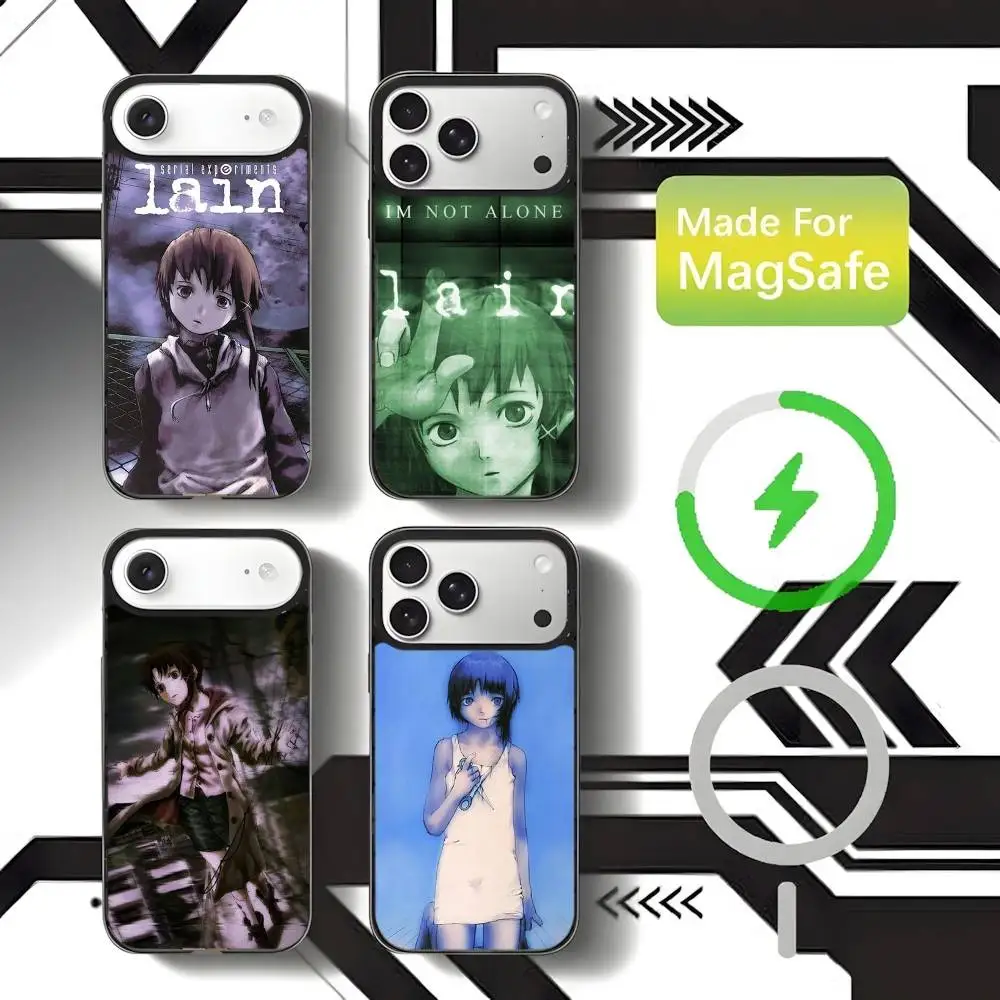 

Serial Experiments L-Lain Phone Case For iPhone 17,16,15,14,13,12,11,Pro,Max,Plus,Mini,SE4,E Magnetic Magsafe Wireless Charging