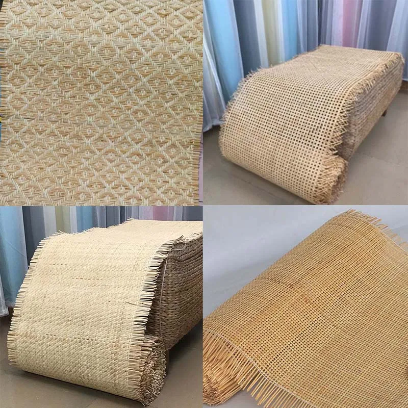 

Natural Indonesian Real Rattan Material Mat Handmade Weaving Wicker Cane Webbing Furniture Table Chair Repair Decoration