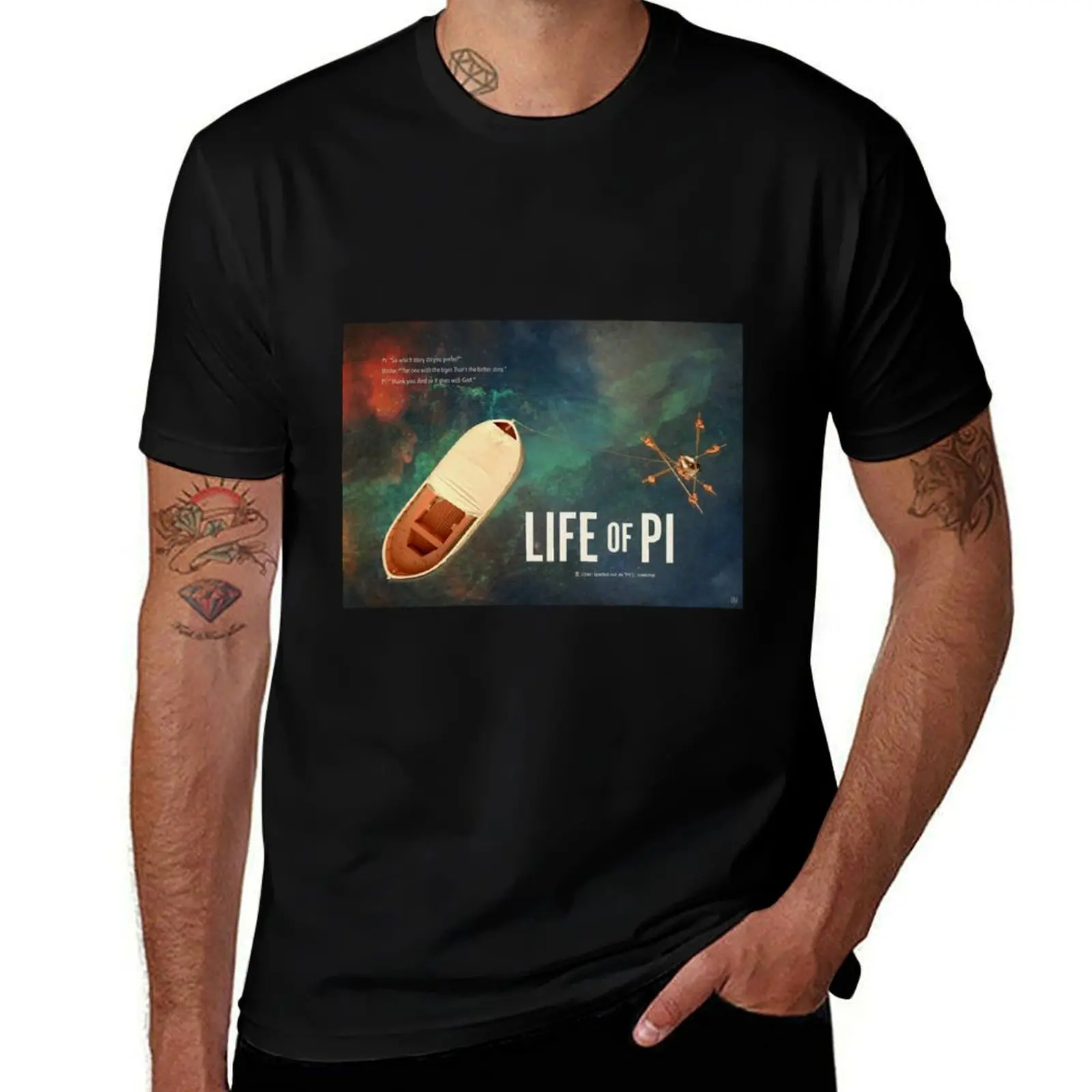 

LIFE OF PI T-Shirt man t shirt designer t shirts for man pack cotton T-Shirt