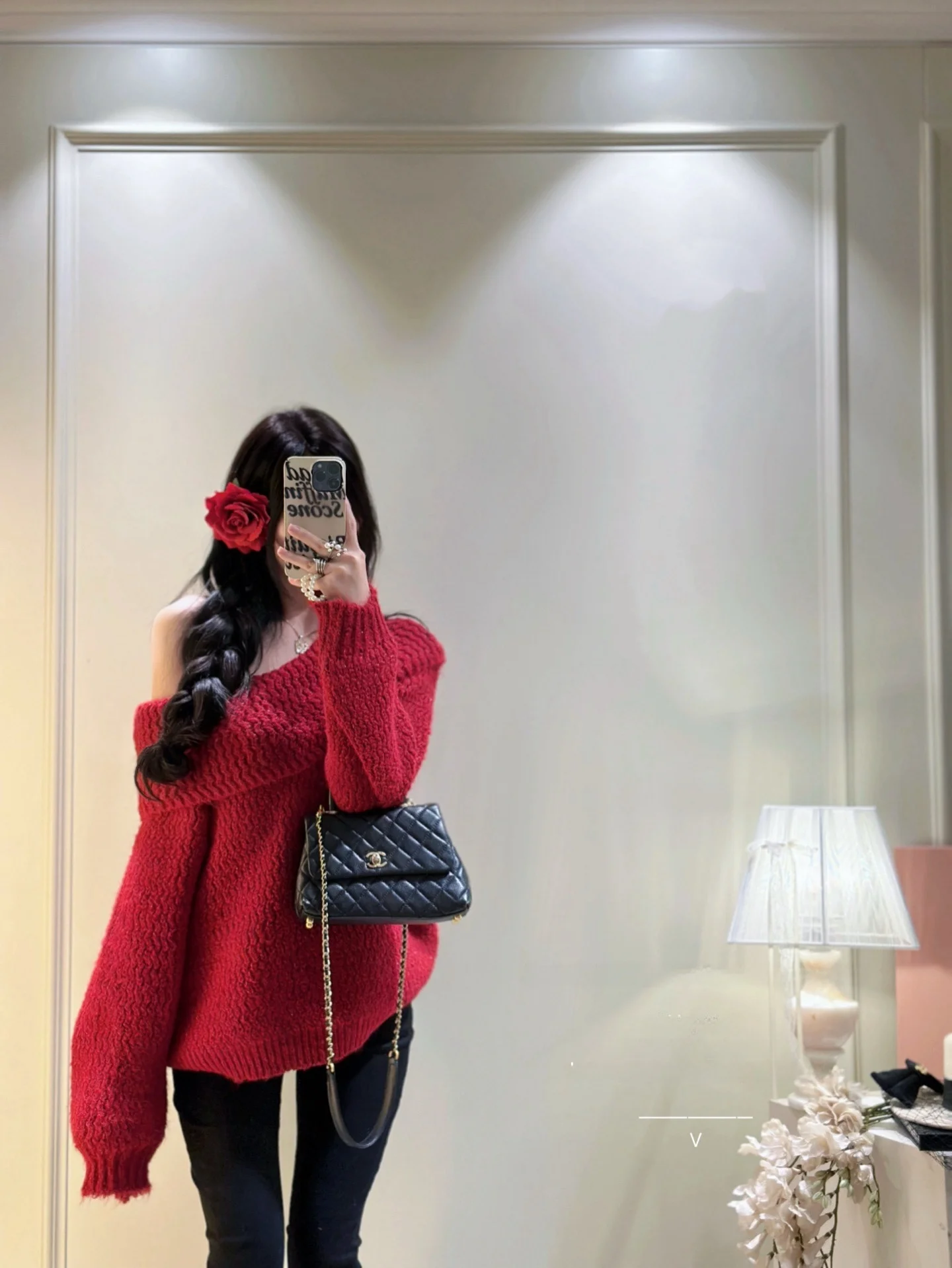 

Утепленный цельный свитер с открытыми плечами Cisas, женский модный комплект Sweet Desire, вишневый цвет, свободный крой, оверсайз