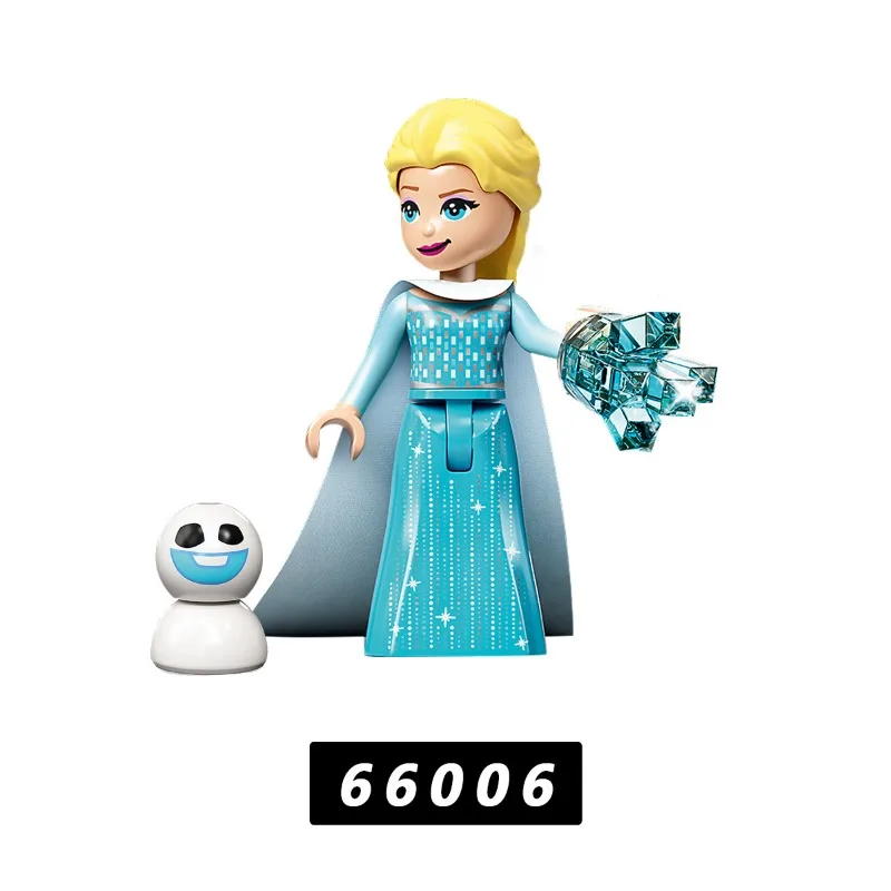 5 PCs/ set Frozen Princess Elsa Anna Olaf Christoph cute cartoon mini model building block gift model toy Christmas gift