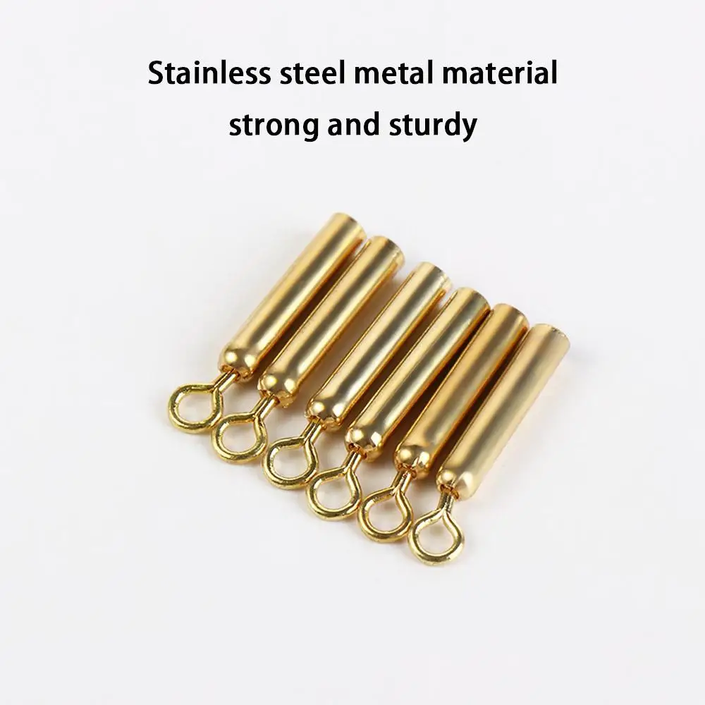 10PCS Fishing Float Holders Copper Float Rest Connect 360 Degree Freely Rotating Swivel Stainless Steel Seat Fishing Accessories