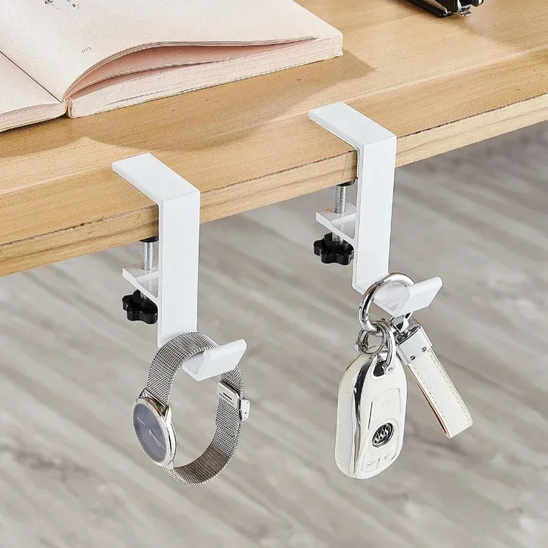 1/2pc Adjustable Desk Edge Hook Gaming Headset Desk Hanger Backpack Storage Hanging Hook Holder Punch-free Home Office Organizer view 4