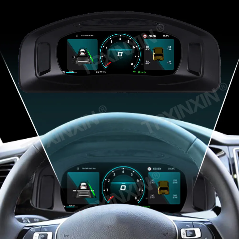 12.3 Inch Digital Cluster For Volkswagen Multivan T5 2012-2019 LCD Instrument Panel Speedometer Odometer Dashboard Display Auto