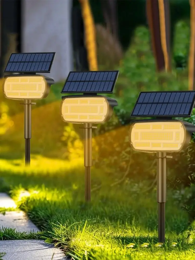 136/108 LED spots solaires extérieurs 4 pièces projecteurs de paysage étanches pour cour allée passerelle éclairage de grande surface