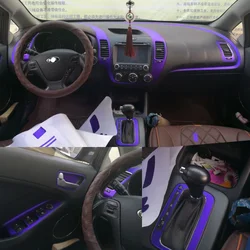 For Kia K3 2012-2018 Interior Central Control Panel Door Handle 3D/5DCarbon Fiber Stickers Decals Car styling Accessorie