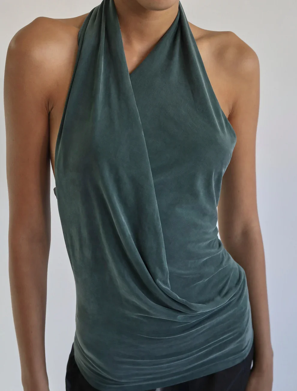 

Paloma Wool25 Summer Sexy Bal Svel Ne Hanging Vest Women's Casual Loose Fit Breathable round Hem V-Ne Knitted Top