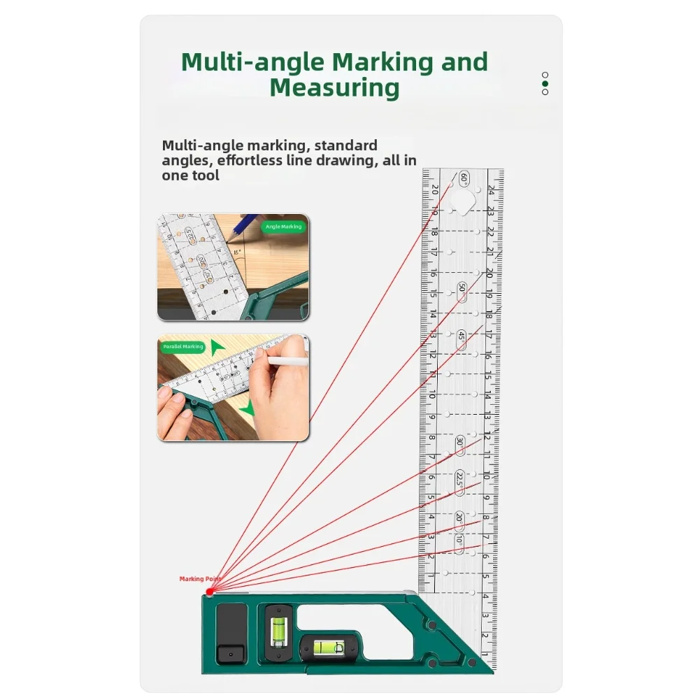 

1 шт., угол 90 градусов, плоский край, квадратная угловая линейка, прямоугольная плотницкая квадратная линейка из нержавеющей стали, многоугольное измерение ﻿