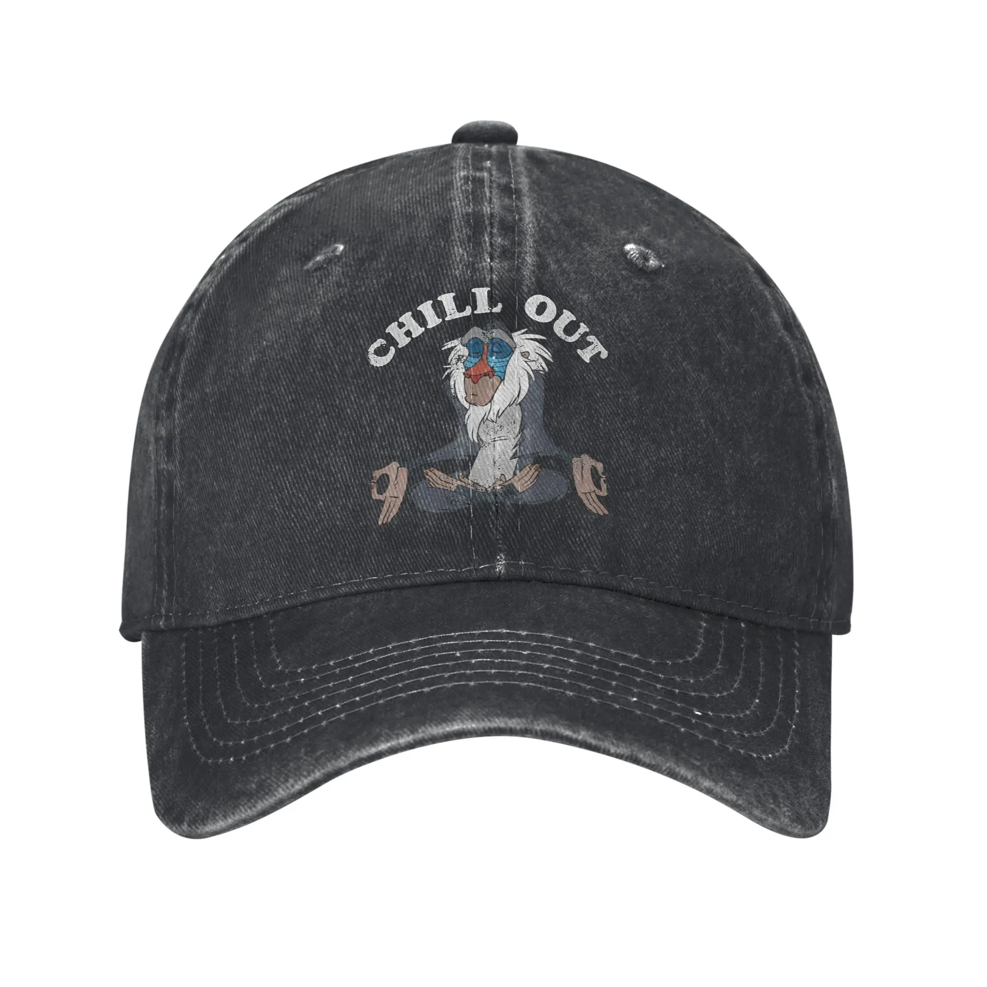 Lion King Rafiki Chill Out Meditation Sun Baseball Cap  Fashion Unisex Men  Custom Logo Outdoor Sport Snapback Cap Gift