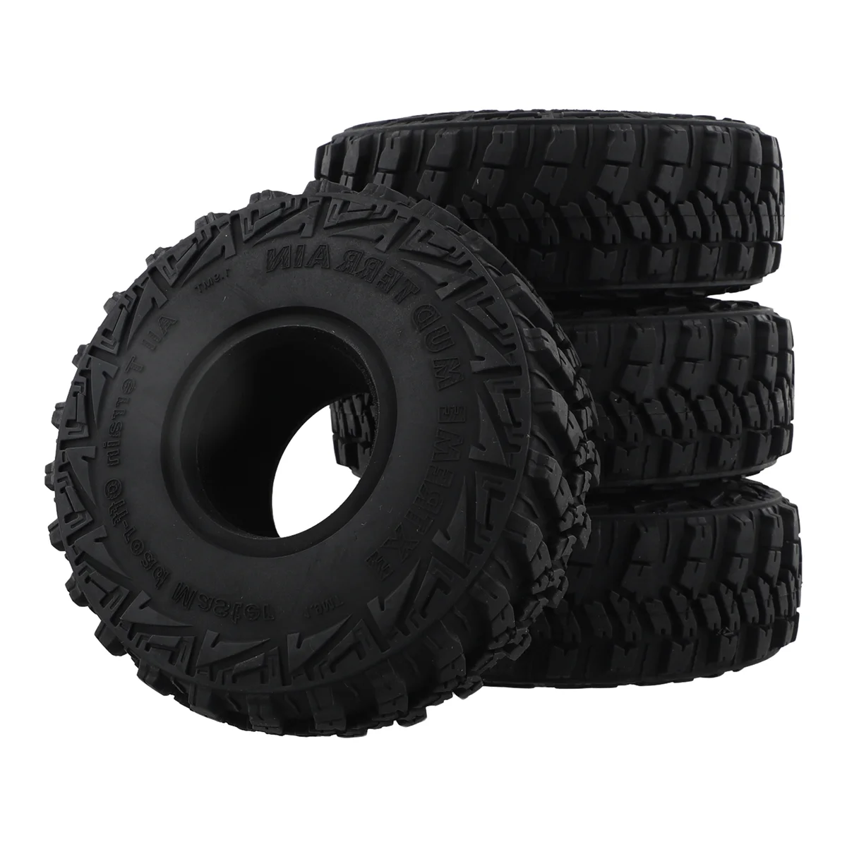 4Pcs 120x44MM Soft Rubber Tyre 1.9Inch Wheel Rock Terrain Tire for 1/10 RC Crawler Car TRX-4 Axial SCX10 90046