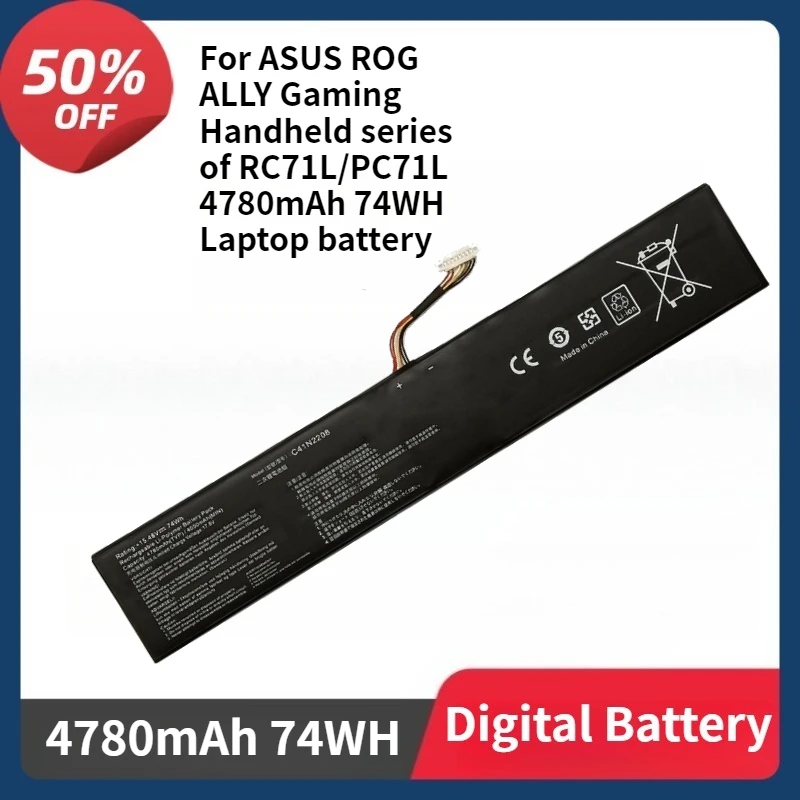 

High Capacity C41N2208 Battery for ASUS ROG ALLY Gaming Handheld Series of RC71L/PC71L 4780mAh 74WH Laptop Battery
