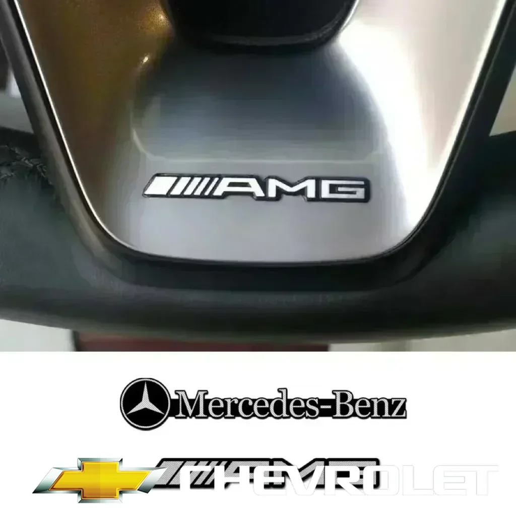 

Car Steering Wheel Emblem Stickers Interior Badge For Mercedes Benz AMG W206 W204 W205 W212 W213 W221 W222 W223 W251 W464 GLE