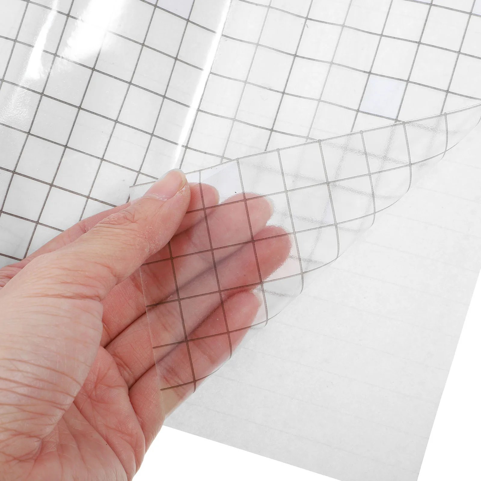 

Self Adhesive PET Vinyl Transfer Film 30cmx500cm Gray Grid Practical Anti Wear Laminating Film Transfer Tapes Vinyl
