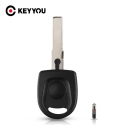 Keyyou chave de ignição do carro transponder chip id48 para vw volkswagen skoda assento caso chave lâmina sem cortes hu66 novo substituição fob