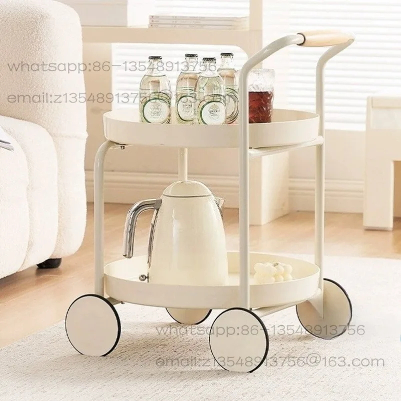

Nordic Creative Sofa Side A Few Internet Celebrities Simple Cream Wind Trolley Movable Storage Small Apartment Coffee Table