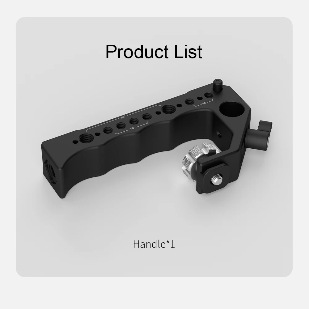 Selens a7iii a7r3 a7m3 Camera Cage Rig For A7III A7R3 A7M3 Cold Shoe Mount with Aluminum Top Handle Grip Pearwood handle