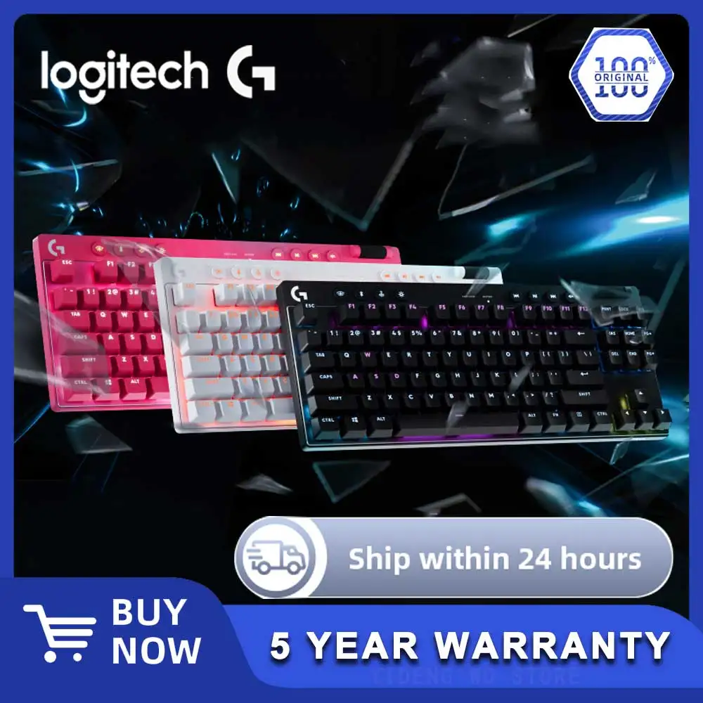 

Беспроводная игровая клавиатура Logitech G PRO X TKL LIGHTSPEED, сверхпортативный дизайн Tenkeyless, LIGHTSYNC RGB, колпачки для клавиш PBT