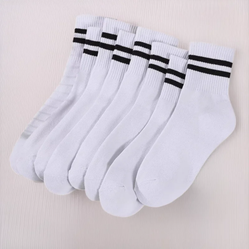 

Men's Business Sports Socks Breathable Sweat-Absorbing Parallel Bars Design for Spring Autumn High-Quality Boy Socks