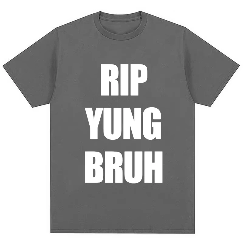 リル・トレイシー ミーム ピープ サマー ファニー Tシャツ RIP YUNG BRUH グラフィック Tシャツ メンズ レディース コットン オーバーサイズ ヒップホップ Tシャツ ストリートウェア