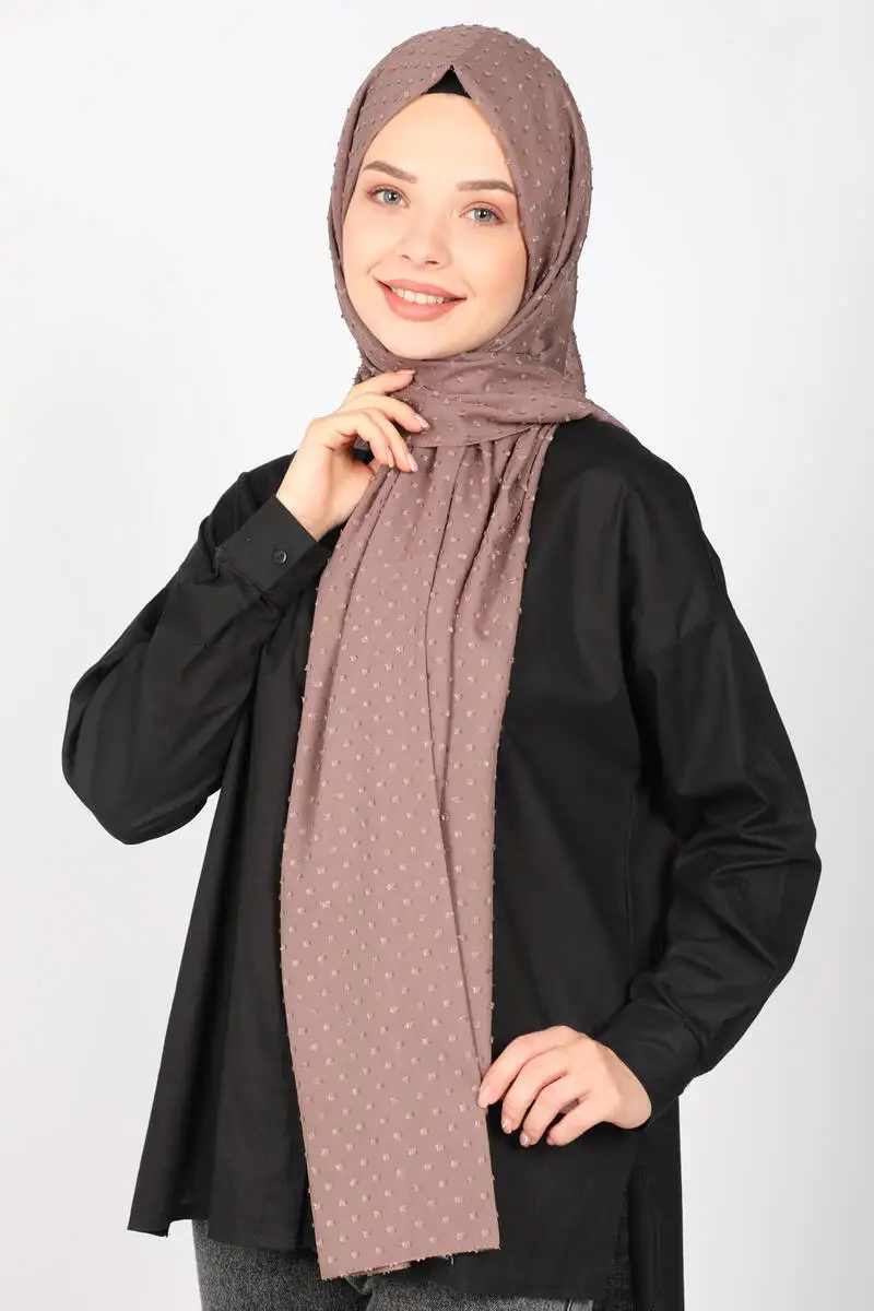 Miray Pıtpıt Chiffon Shawl Dark Mink