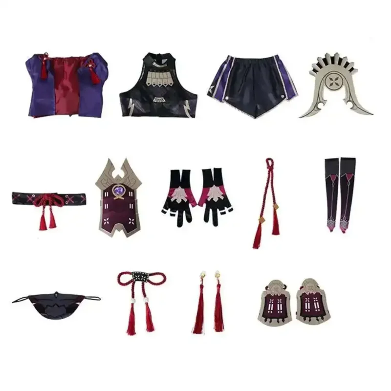 FasCostumeAnime Genshin Impact Kuki Shinobu костюмы для косплея женская одежда на Хэллоуин mb.3