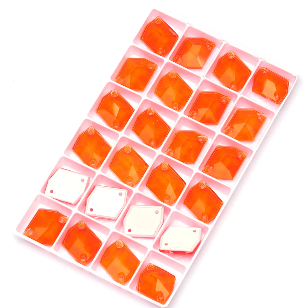 Cosmic K9 Trilliant Glas-Strasssteine mit abgeschrägter Rückseite, elektrisch glänzende Farben, aufnähbare Kristalle für Kleidungszubehör – Detail 18