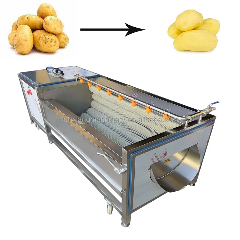 Best-Quality  Commercial Brush Type Washer for Root Vegetables - Clean Ginger, Yam, Sweet Potato Thoroughly  with Great Price