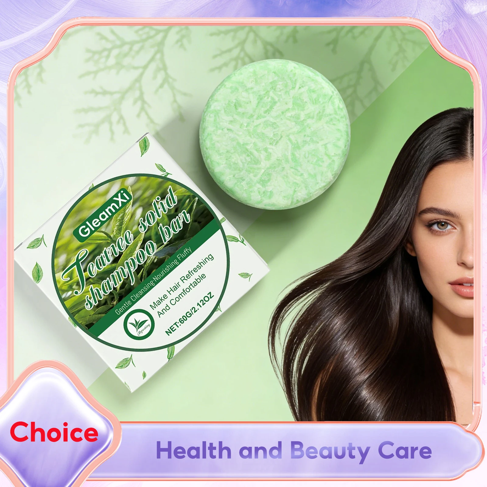 

Shampoo Soap Tea Tree Essential Oil Refreshing Oil Control Dandruff Removal Scalp Cleansing Damaged Repairing Handmade Shampoo