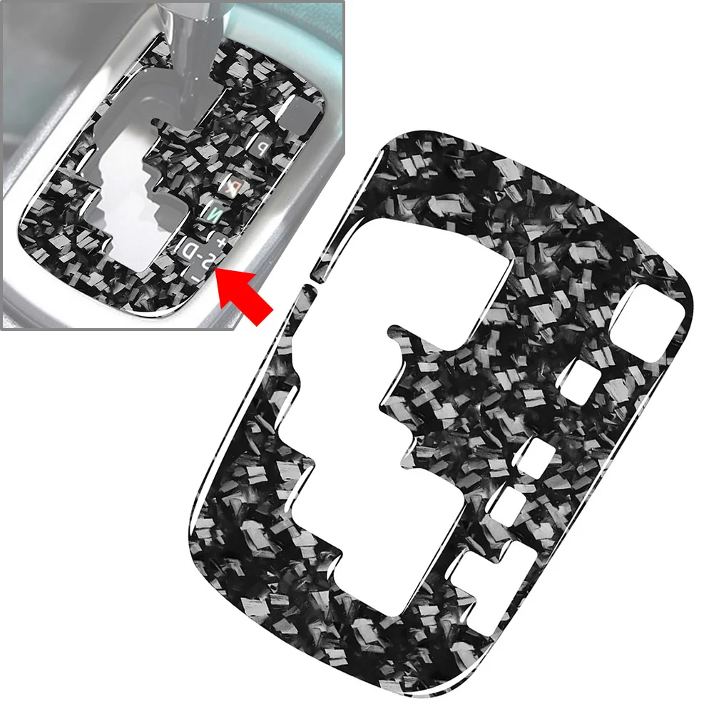 Right Hand Interior Panel Cover Forged Pattern Gear Shift For Toyota For HILUX 2015-2023 Carbon Epoxy Coat Soft Forged