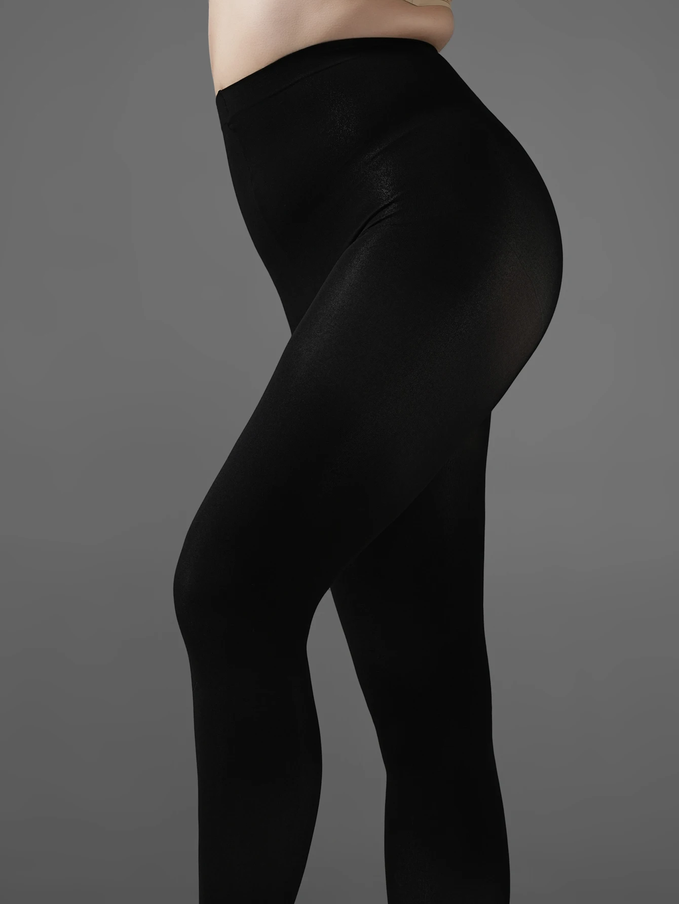 Women's Sexy Comfortable Black Large Size Elastic Thin Pantyhose Single Pack - Soft Stretchy Leggings for plus Size Ladies