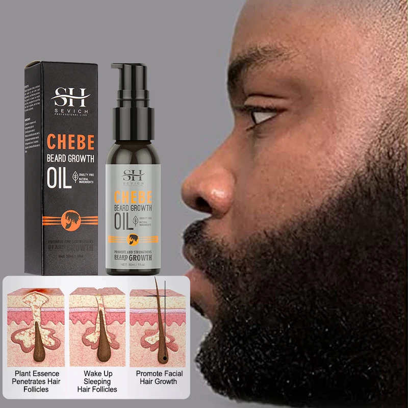 Chebe Men Beard Growth Oil Natural Fast Effective Beard Growth Essential Hair Loss Treatment Product Sevich Beard Care Serum