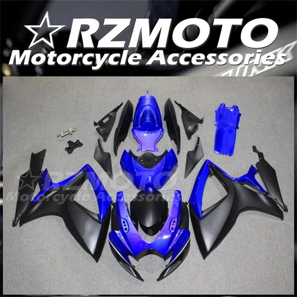 

4Gifts Injection Mold New ABS Fairings Kit Fit for Suzuki GSX-R 600 750 K6 2006 2007 Bodywork Set Black Blue