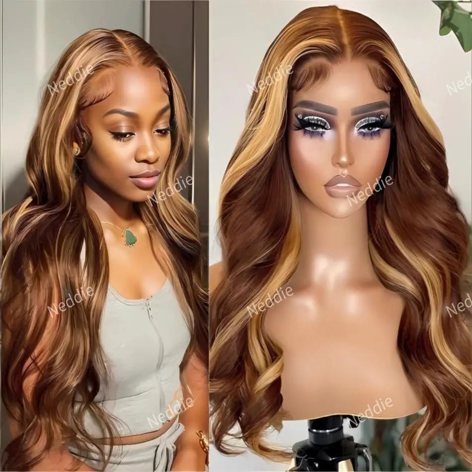 

Body Wave Highlight Lace Frontal Wig PrePlucked 13x6 Brazilian HD Transparent Human Hair For Women Cheap Wigs On Sale Clearance