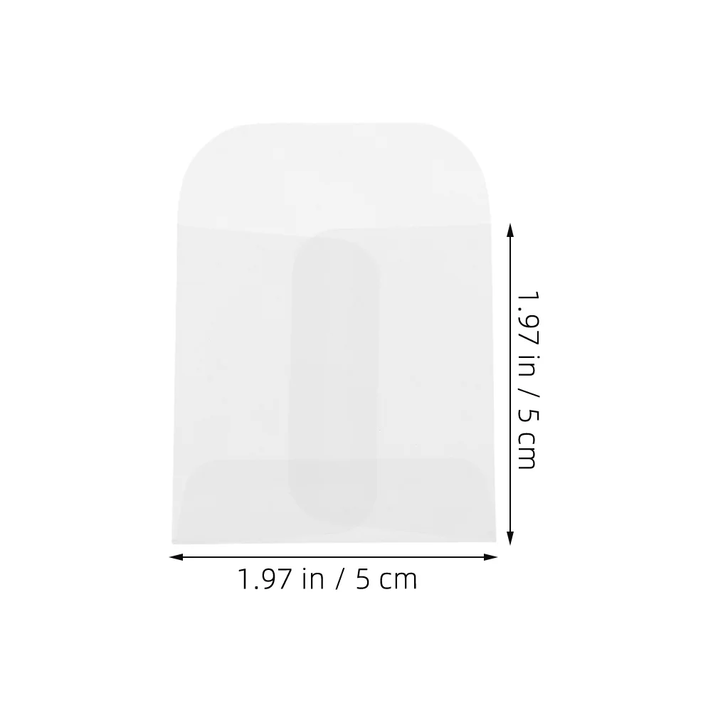 60 قطعة أكياس مجوهرات صغيرة مغلفات ورقية شفافة شفافة لقلادة حلقة القرط تخزين عرض مجموعة 5x5 سنتيمتر