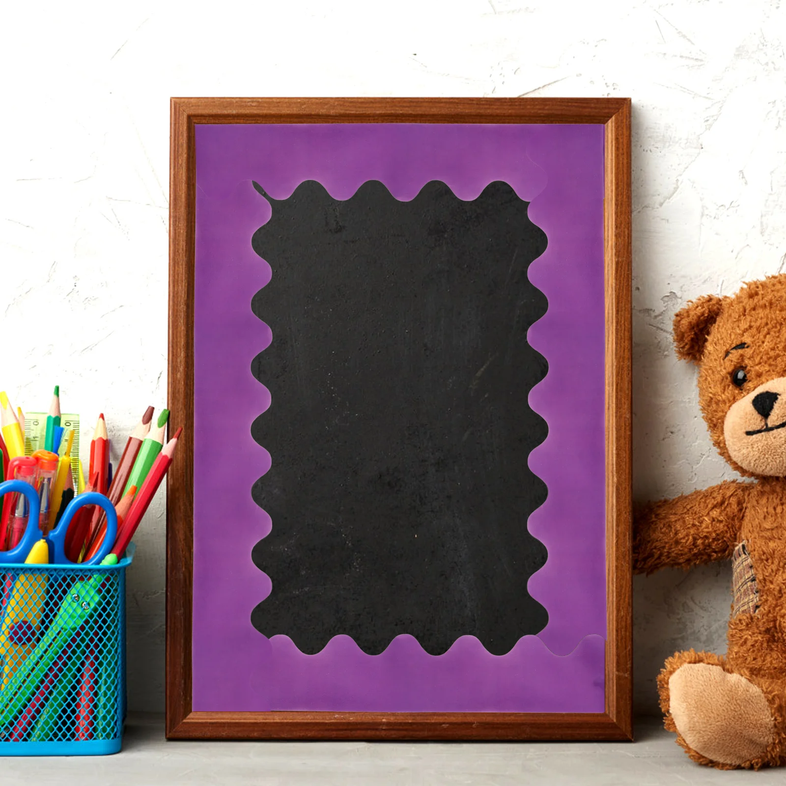 

Classroom Bulletin Board Borders 6 Rolls Wave Stickers Easy-to-Customize Colorful Trim for Blackboard Playroom Party