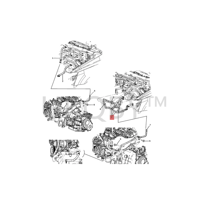 أنبوب مياه تكييف الهواء ، قطع غيار السيارات ، مناسب لـ Ch ry Sl er dg e Je إلى ur Vo lk Sw ag en ، Tou ran