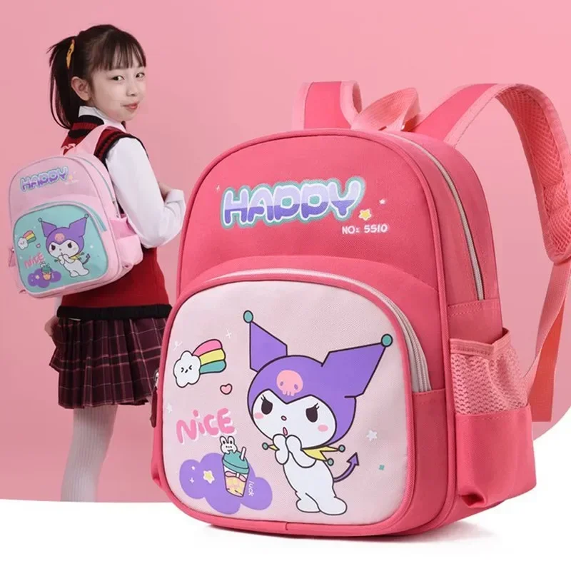 Sanrio-mochila escolar de hello kitty para niños, bolso de hombro de princesa de guardería, mochila de dibujos animados para niñas, bolso de bebé kuromi