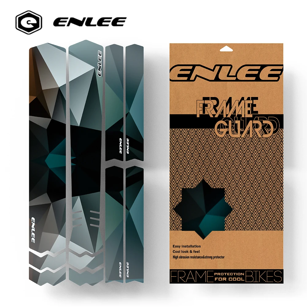 ENLEE 3D Bicycle Paster Frame Scratch-Resistant Protector MTB Road Bike Best Glue Removeable Sticker Anti-Skid Guard Frame Cover